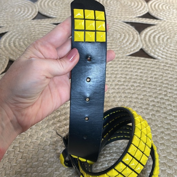 Yellow Studded Belt - Picture 6 of 6